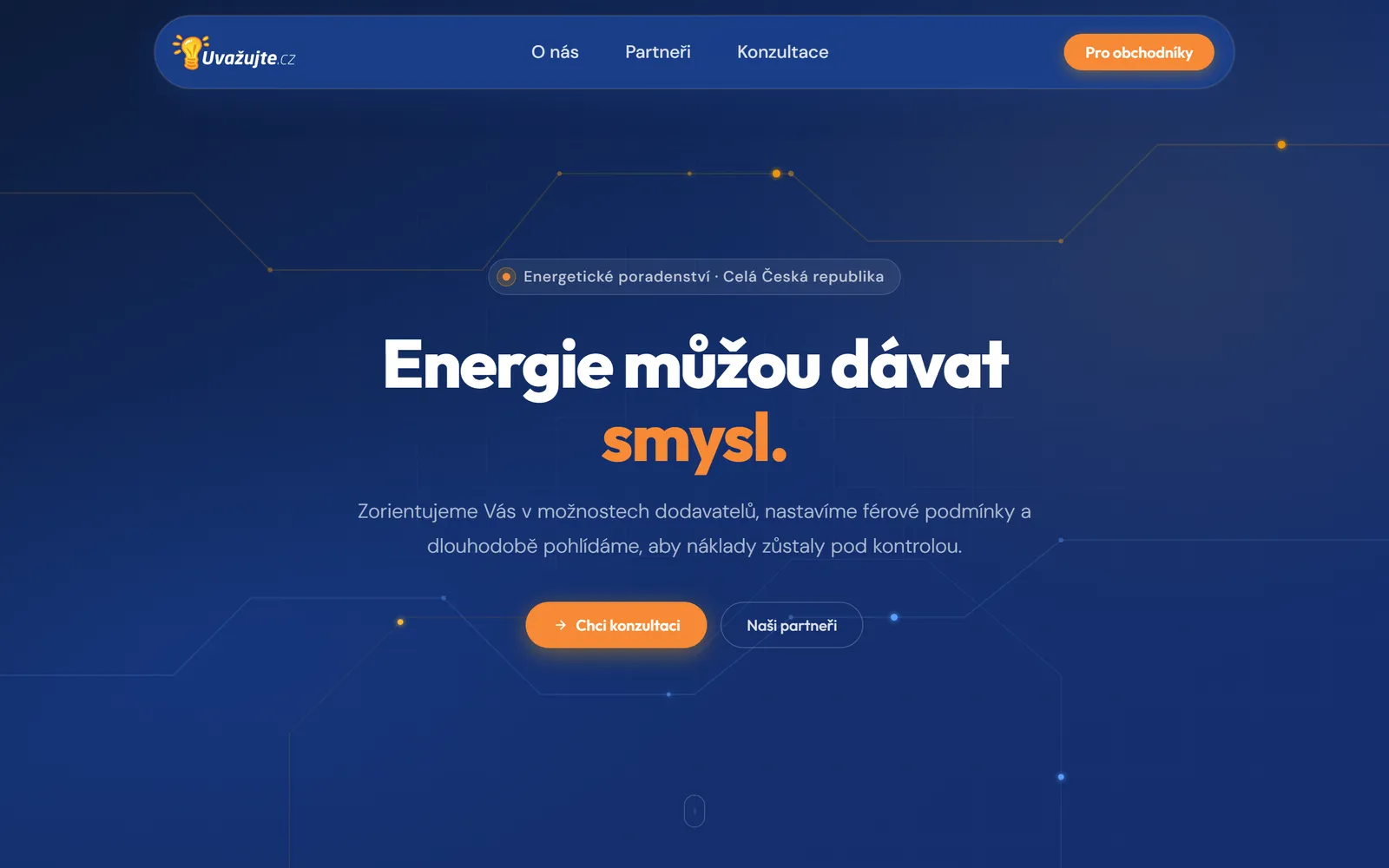 Náhled webu uvazujte.cz